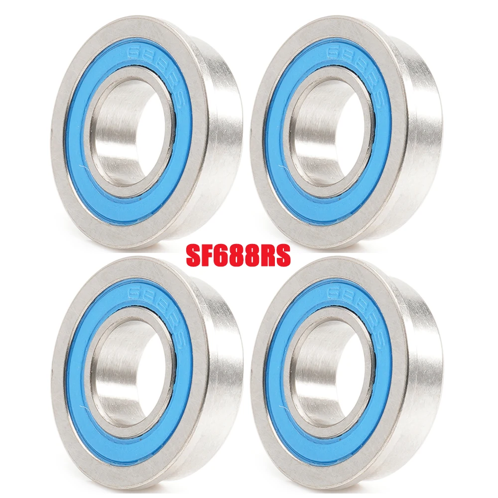 

SF688-2RS Flange Bearing 8x16x5 mm 10PC Double Sealed Stainless Steel Flanged SF688 RS Ball Bearings SF688 2RS