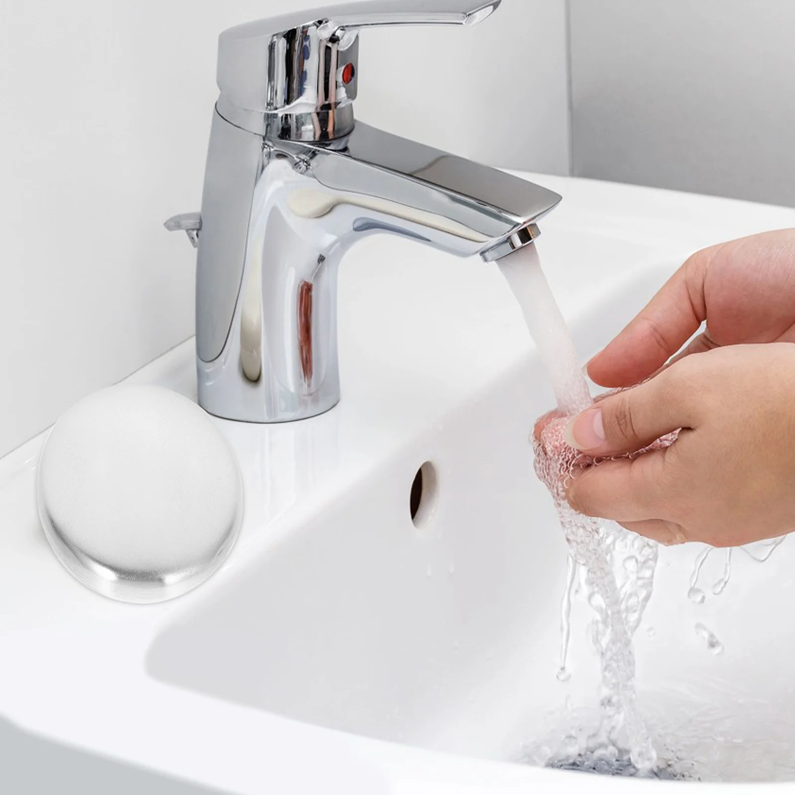 

Stainless Steel Odor Remover Soap Triangle Shape For Refrigerator Hand Soap Deodorizer Activated Bar