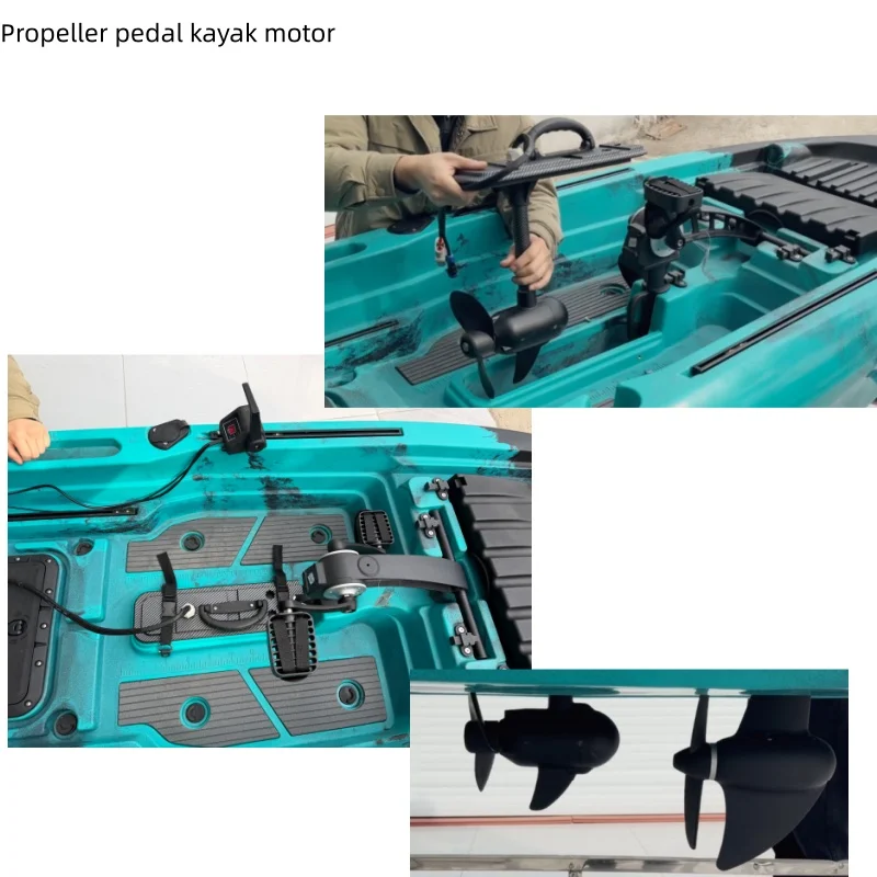 2025 Motorized Kayak 1 Person Stainless Steel Adjustable Fishing 65LBS Motors Chinese Factories Propeller Pedals Door