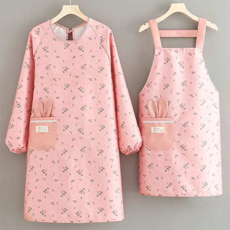 

Водонепроницаемый фартук с длинными рукавами унисекс, милый, универсальный, модный, для приготовления пищи, для домашней кухни, пылезащитный, в виде жилета