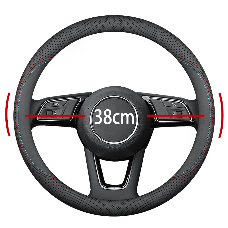 Suitable For Steering Wheel Cover LifanX60 X50 125cc 250CC 150CC 200CC 32038cm  Four seasons First layer leather Car Interior