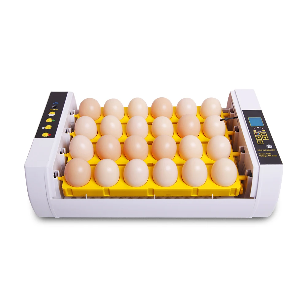 

2025New Arrival Fully Automatic Egg Incubator Bird Constant Temperature and Humidity Hatchery 24 Eggs Incubator for Sale
