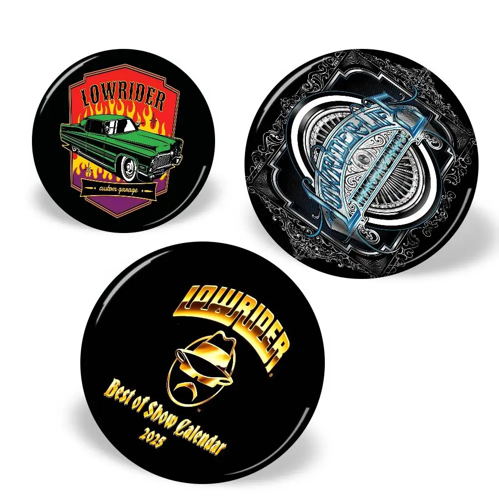 Lowriders Racing Tinplate Pin Button Custom Anime Role Old-school Brooch Cartoon Collar Badge Jewelry Gift Fans