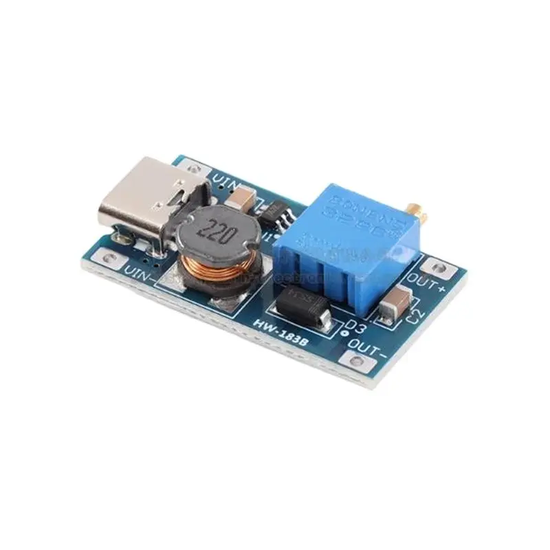 AMPLIFICADOR DE HW-183B USB, módulo de conversión de alta potencia tipo C, DC-DC/2A