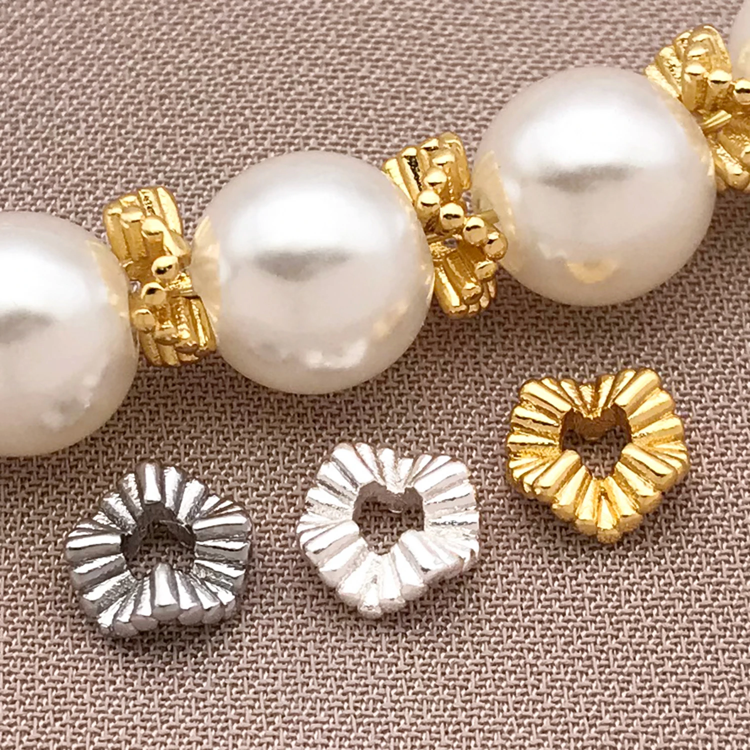 Mix 5/10pcs 18K Copper Plated Real Golden Beads