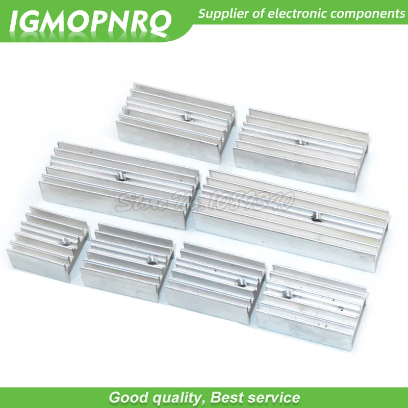 10pcs white Aluminum Heatsink Radiator 15*10*16/20/22/25/30/40/50mm Transistor TO-220 For TO220 Transistors IGMOPNRQ