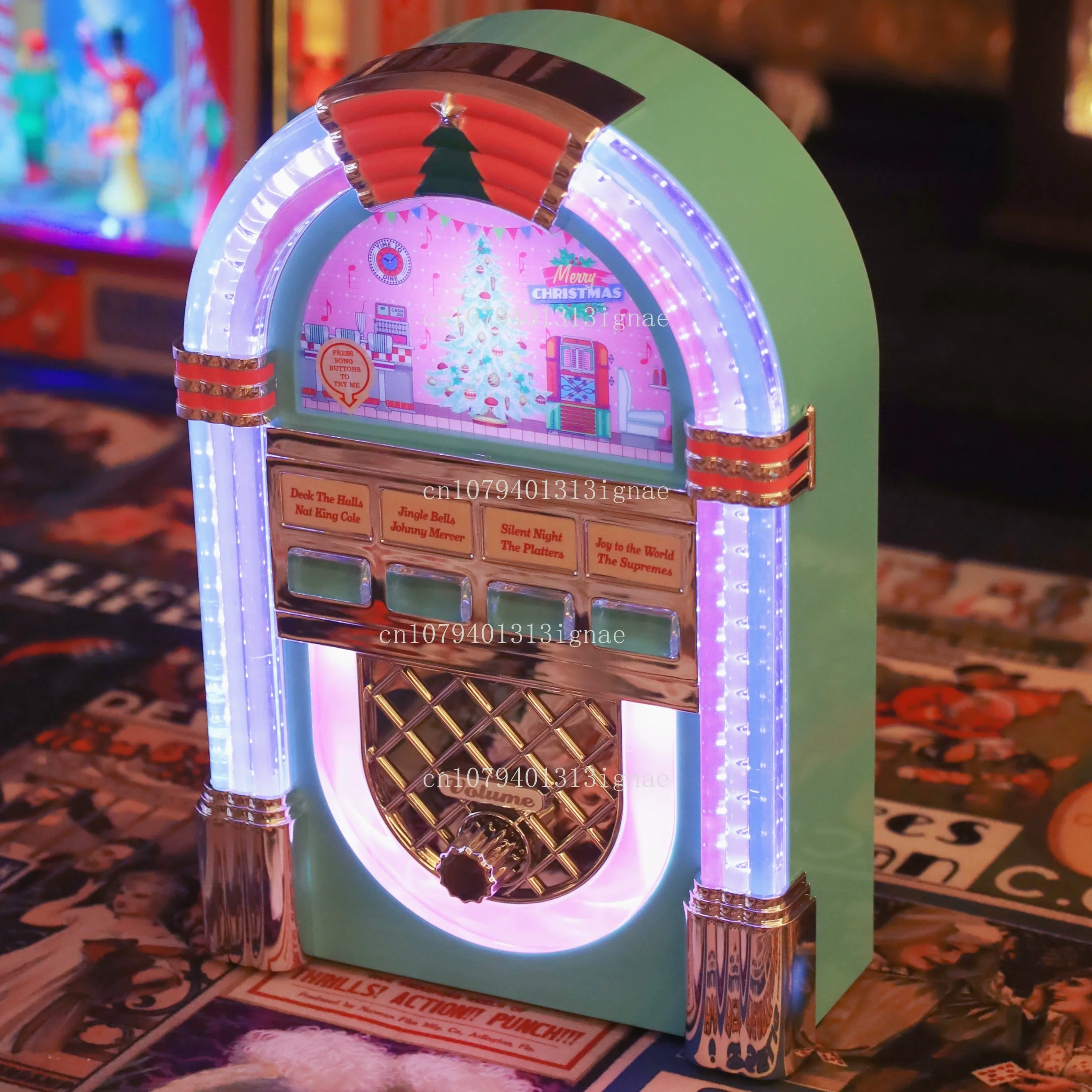 Mr. Christmas Vintage English Song Jukebox Creative Ornament Music Box