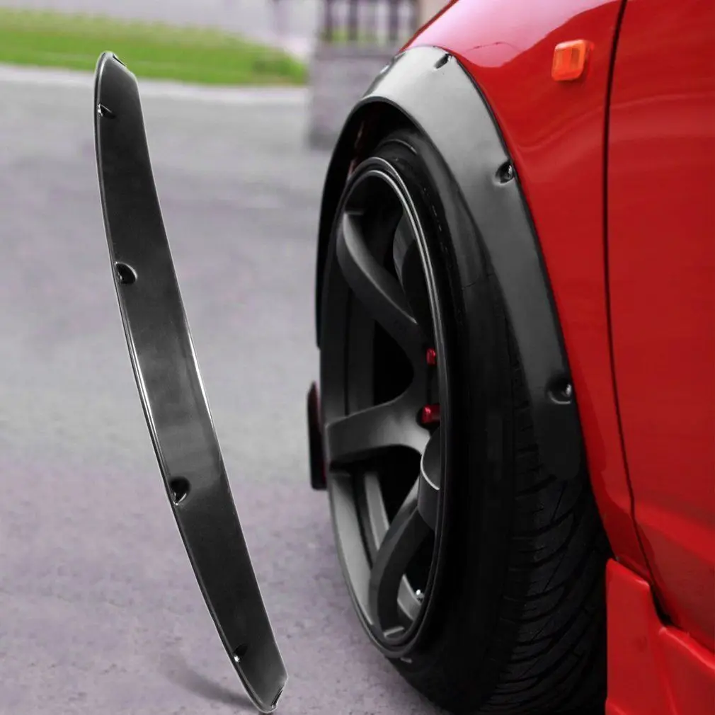 Universal 4pcs 78/84cm Car Fender Flares Arch Wing Extender Arch Brow Car Wheel Lip Body Kit Protective Cover Trim Mudguards