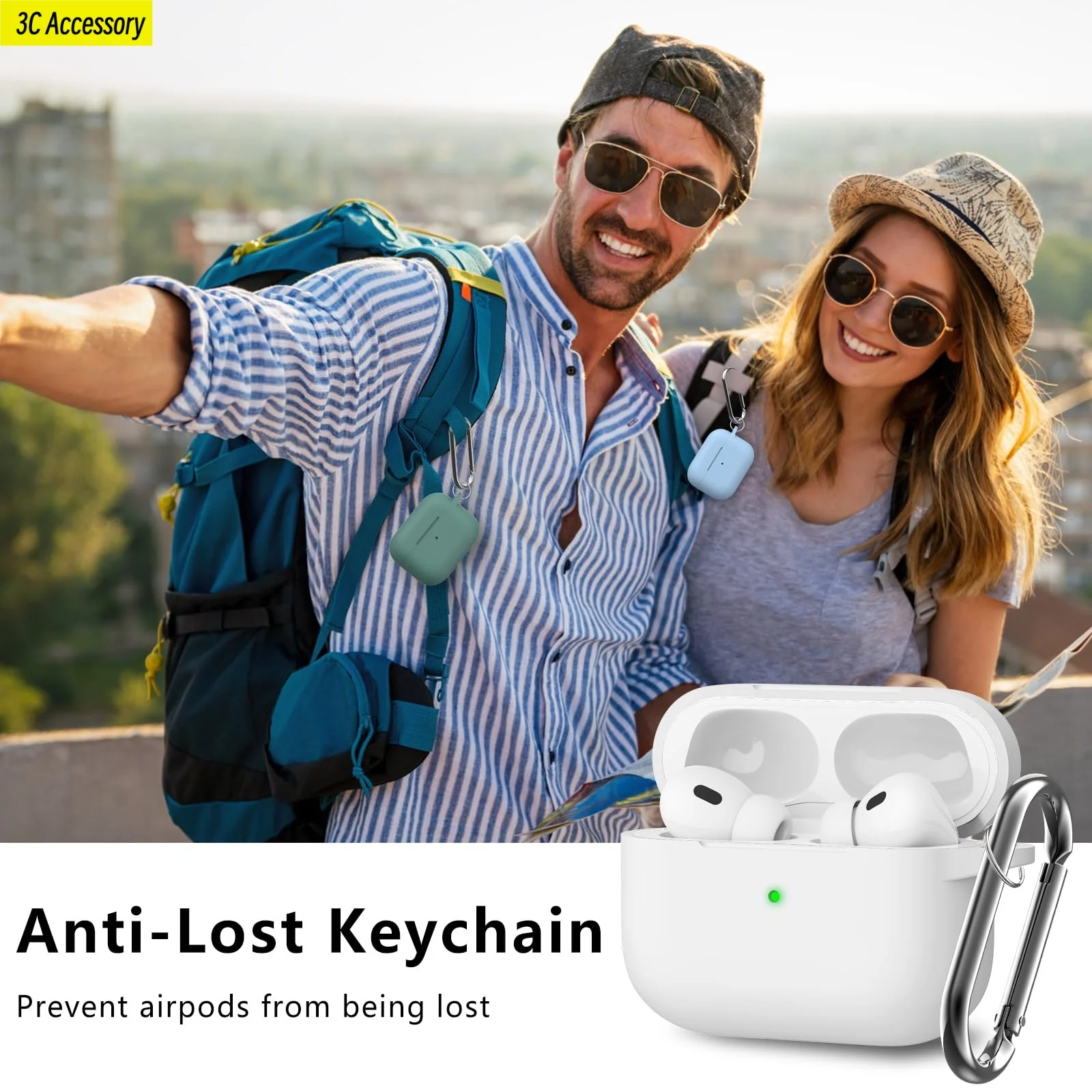 เคสสําหรับ Airpods Pro 2 3 เคสหูฟังป้องกัน Funda【4 IN 1】อุปกรณ์เสริมหูฟังสําหรับ Apple AirPods 4 3 Pro 2nd Funda กรณี