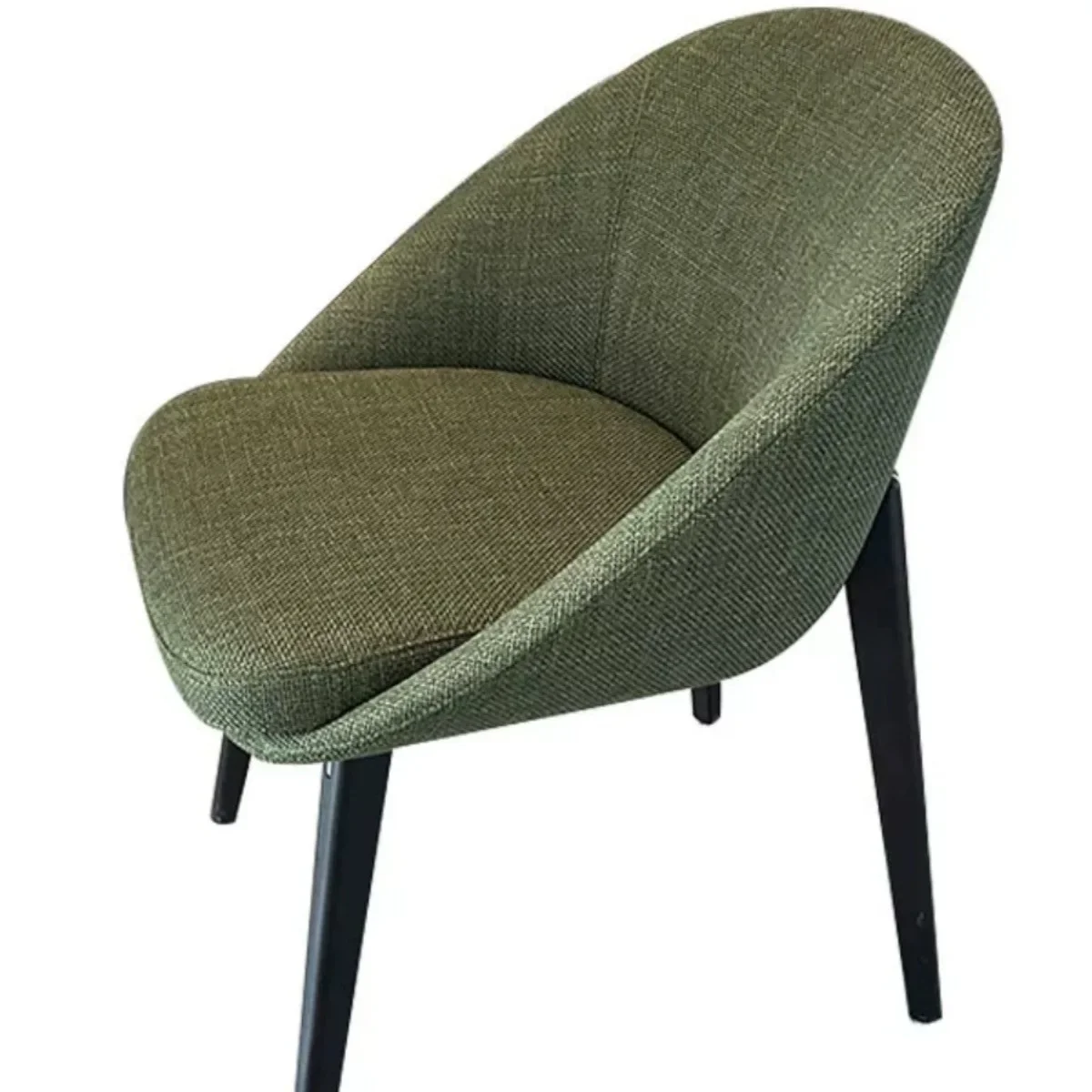 

Chair, household, leisure, coffee, fabric, white wax solid wood, Italian style