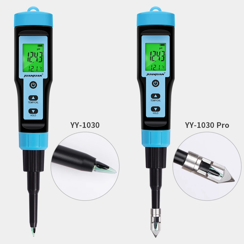 Lebensmittel-PH-Messgerät, 0,00–14,00 PH-Temperaturdetektor, hohe Genauigkeit, digitaler Alkalinitäts-Säure-Tester, Stift zum Einmachen von Fleisch, Käseteig – Detail 1