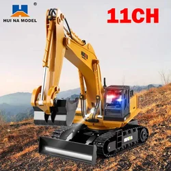 Huina 531 RC Excavator Trucks 1/16 11CH Alloy Remote Control Engineering Digger Truck Model Electronic Heavy Toys for Boys