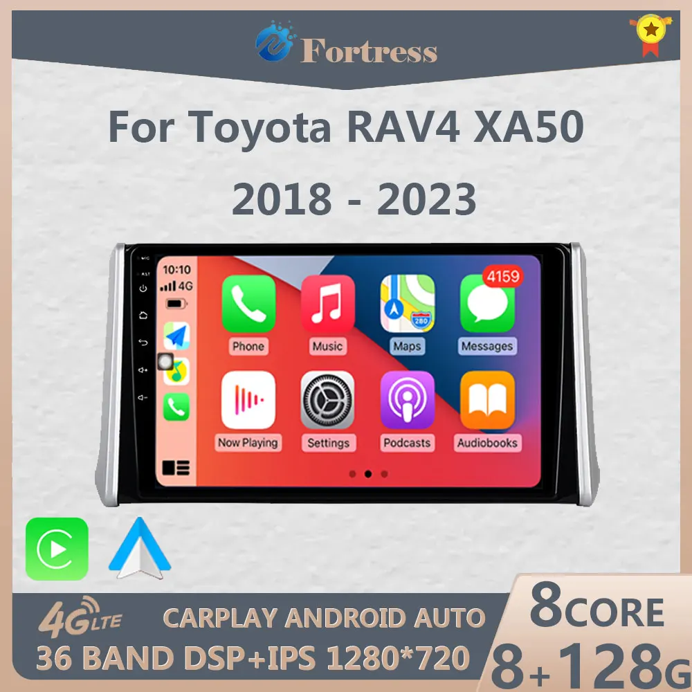 

Android 13 Carplay Auto For Toyota RAV4 5 XA50 2018 2019 2020 2021 2022 2023 Multimedia Car Radio Player WIFI+4G DSP 2DIN Stereo