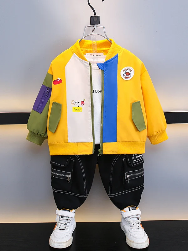 

Весенняя куртка для мальчиков 2026: Новая модная бейсбольная форма, демисезонная одежда для малышей и подростков, верхняя одежда