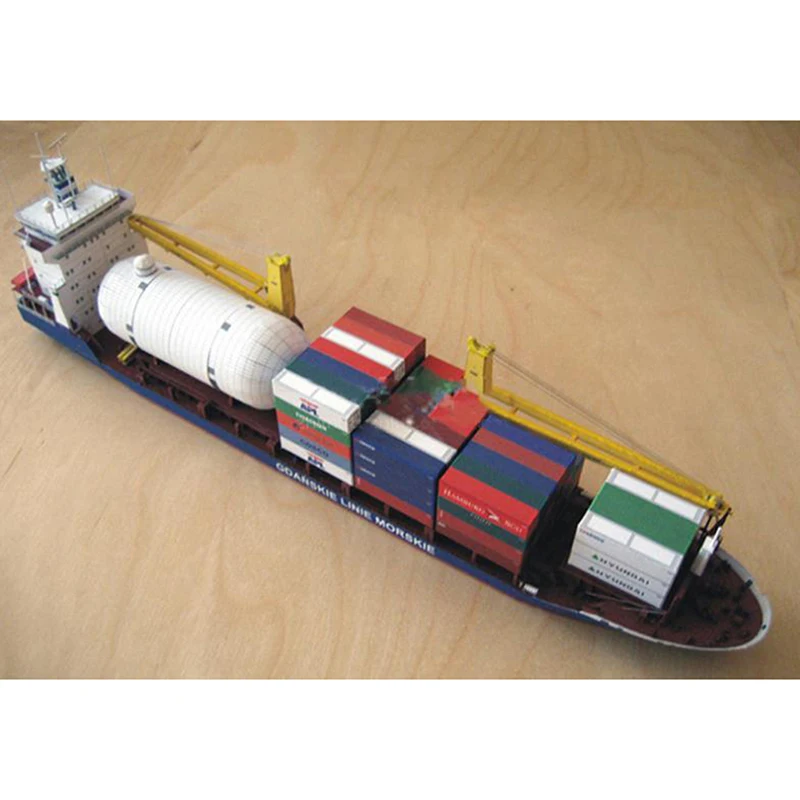 1:400 Gdansk Cargo Ship DIY Handcraft 3D Paper Card Model Sets Model Paper Card Sets Toys Educational Toys Mode