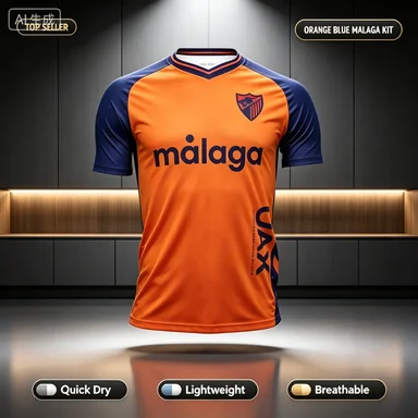 New Arrive Fashion Málaga Fan Style Soccer Jersey T-shirt Men's Adults Quick Drying Breathable Football 3D Print Parent-child