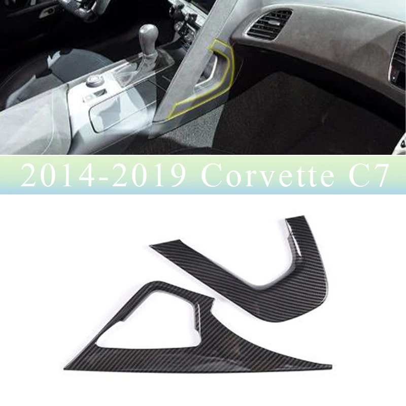 

Central Control Armrest Cover Trim For Corvette C7 2014-2017 ABS Carbon Fiber