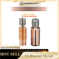 V6 Bimetal Heatbreak Copper Titanium Upgrade Throat For Artillery Sidewinder X1 X2/Genius Genius Pro 3D Printer E3D V6 Throats ﻿