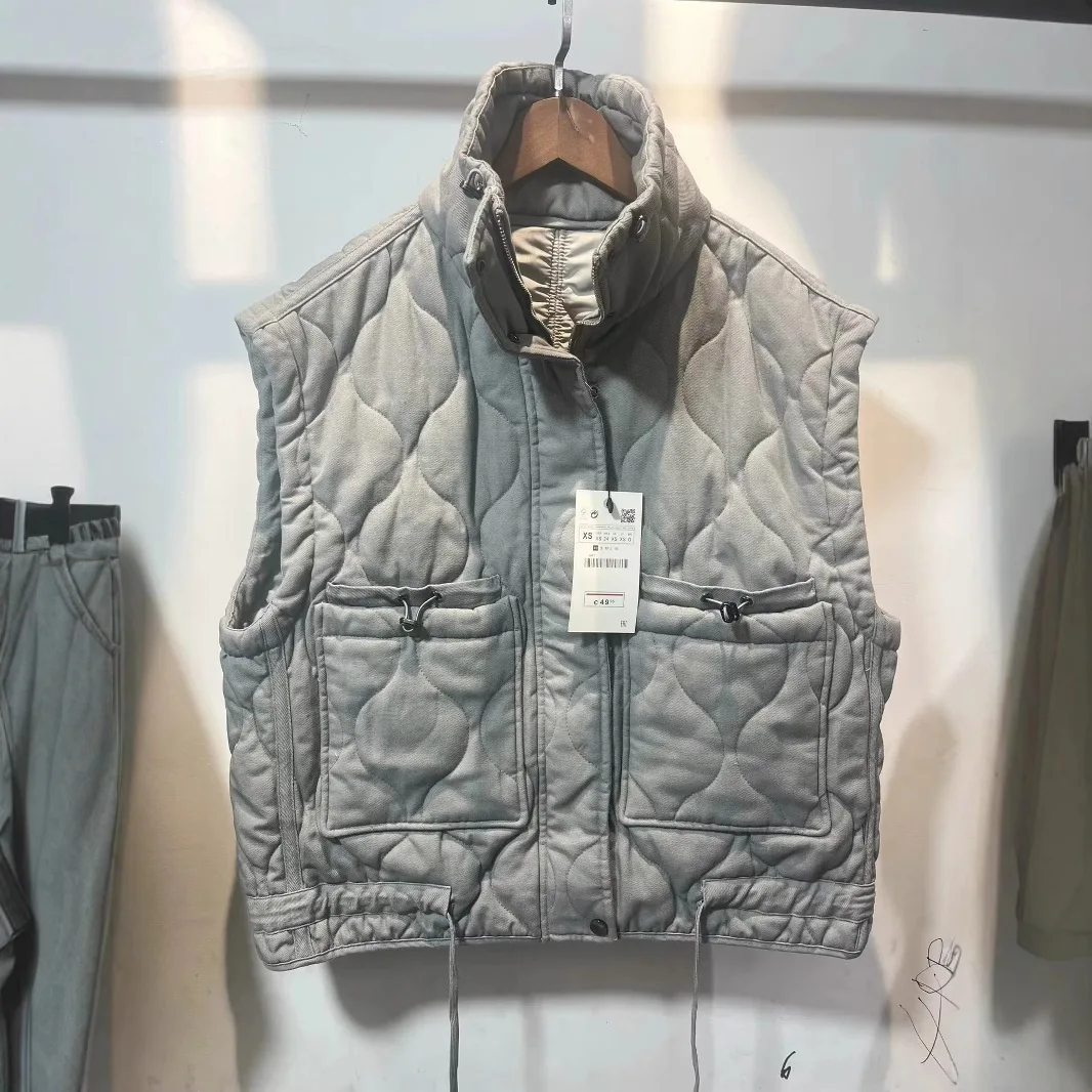 Cotton Vest Coat Women Casual Sleeveles Thick Warm Padded Jacket 2026 Autumn Winter Female Streetwear Button Padded Overcoats