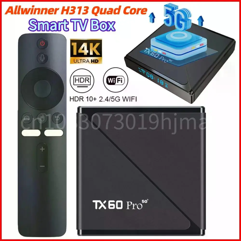 

Android 16 Smart TV Box 16GB 256GB 14K 2.4G/5G Dual WiFi Media Player Set Top Box with Remote Android Box