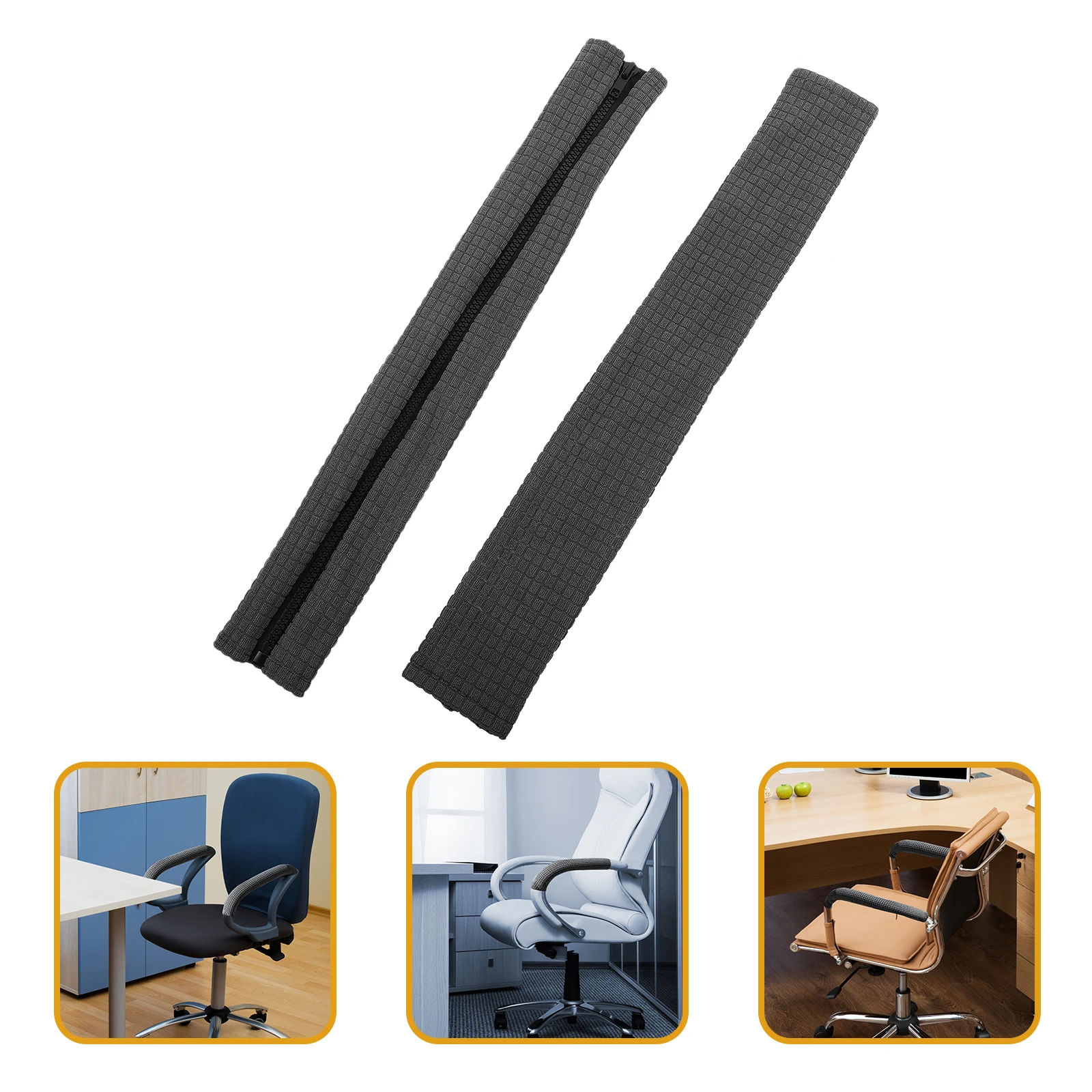 

2 Pcs Covers for Office Chairs Dining Armrest Armrest Cover For Chair Protectors Polyester Grey Waterproof Accessories