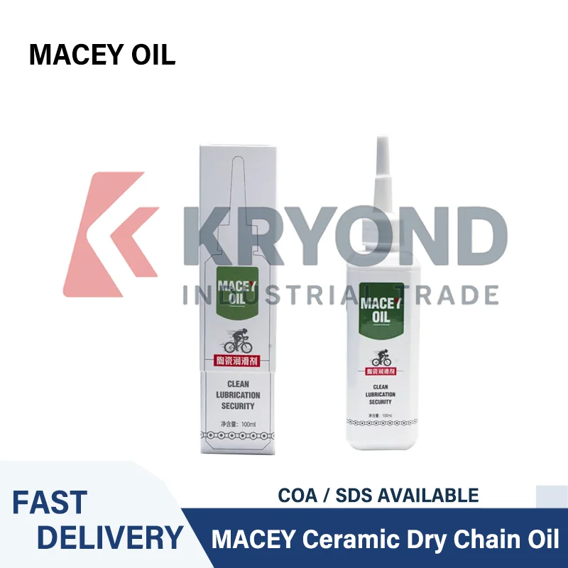 MACEY Ceramic Dry Chain Oil High Performance Lubricant for Bicycle Chains and Gears Provides Clean and Long-Lasting Protection