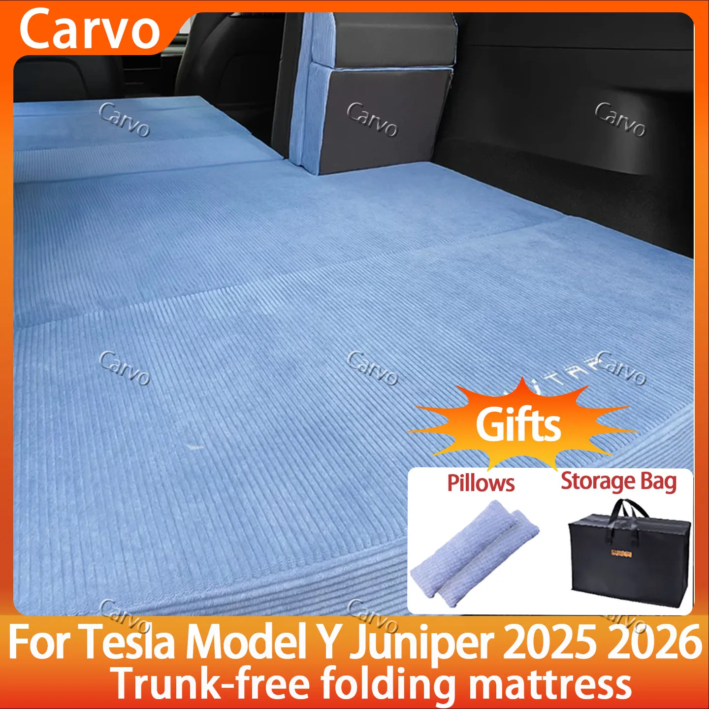 

Zero-Space Foldable Mattress for Tesla Model Y Juniper 2020-2026 Memory Foam Camping Mat with Hidden Storage Portable Car Bed ﻿