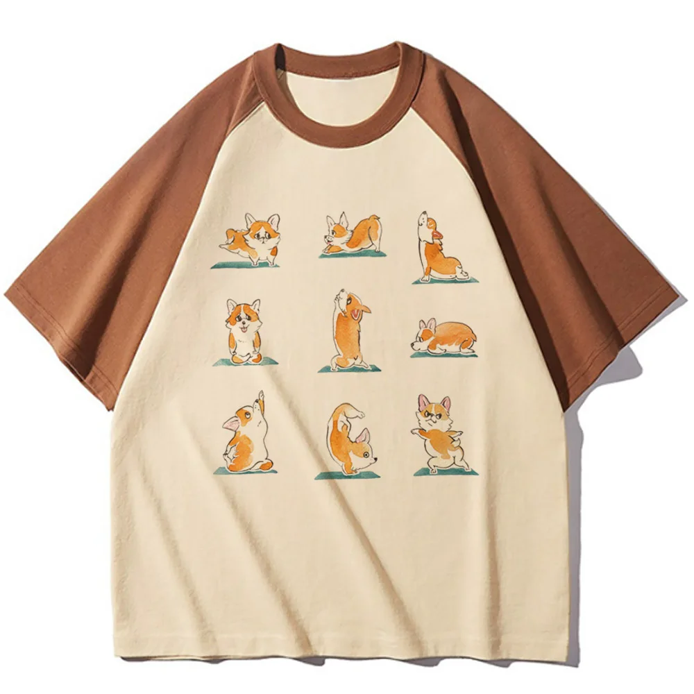 Corgi t-shirts women designer t shirt girl harajuku y2k designer clothes