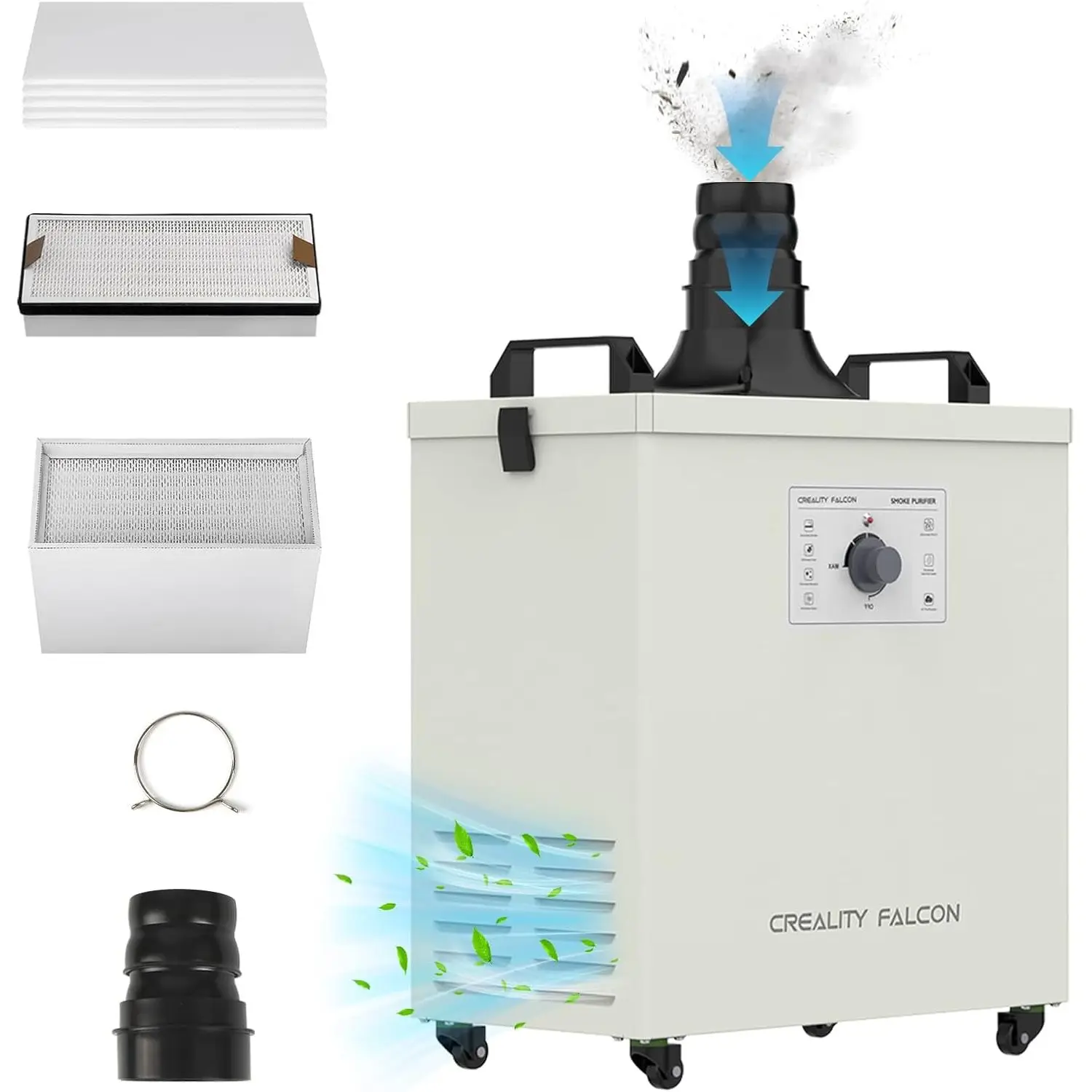 Creality 3-Stage    Engraver Smoke Purifier with 3-3.5 Inch Exhaust Duct for Fume Extraction and Household Air Purification