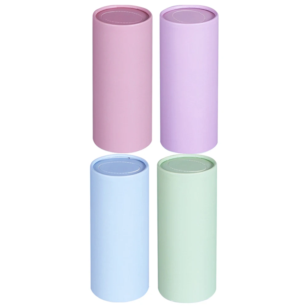 

4 Pcs Car Paper Pump Towel Tissue Cylinder Boxes Tissues Tube Dispenser Fashion Travel
