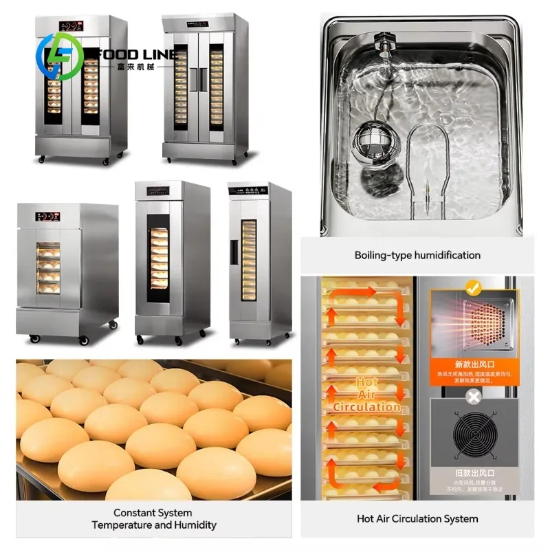 10-Tray Commercial Dough Proofer Vertical Cabinet Refrigerated Frozen Proofing Cabinet for Bakery Custom Water-Boiled Proofer
