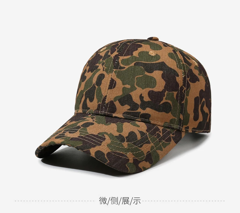 Vintage Camouflage Workwear-Stil Amerikanische Neue Baseballkappe Unisex Outdoor Verstellbarer Sonnenhut Modischer UV-Schutz – Detail 9