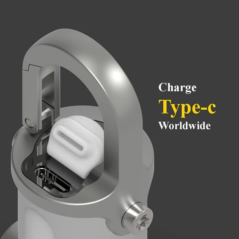 Portable LED Work Light Keychain Pendant USB Rechargeable Flashlight Keyring For Camping Pocket Sized Key Chain Tool