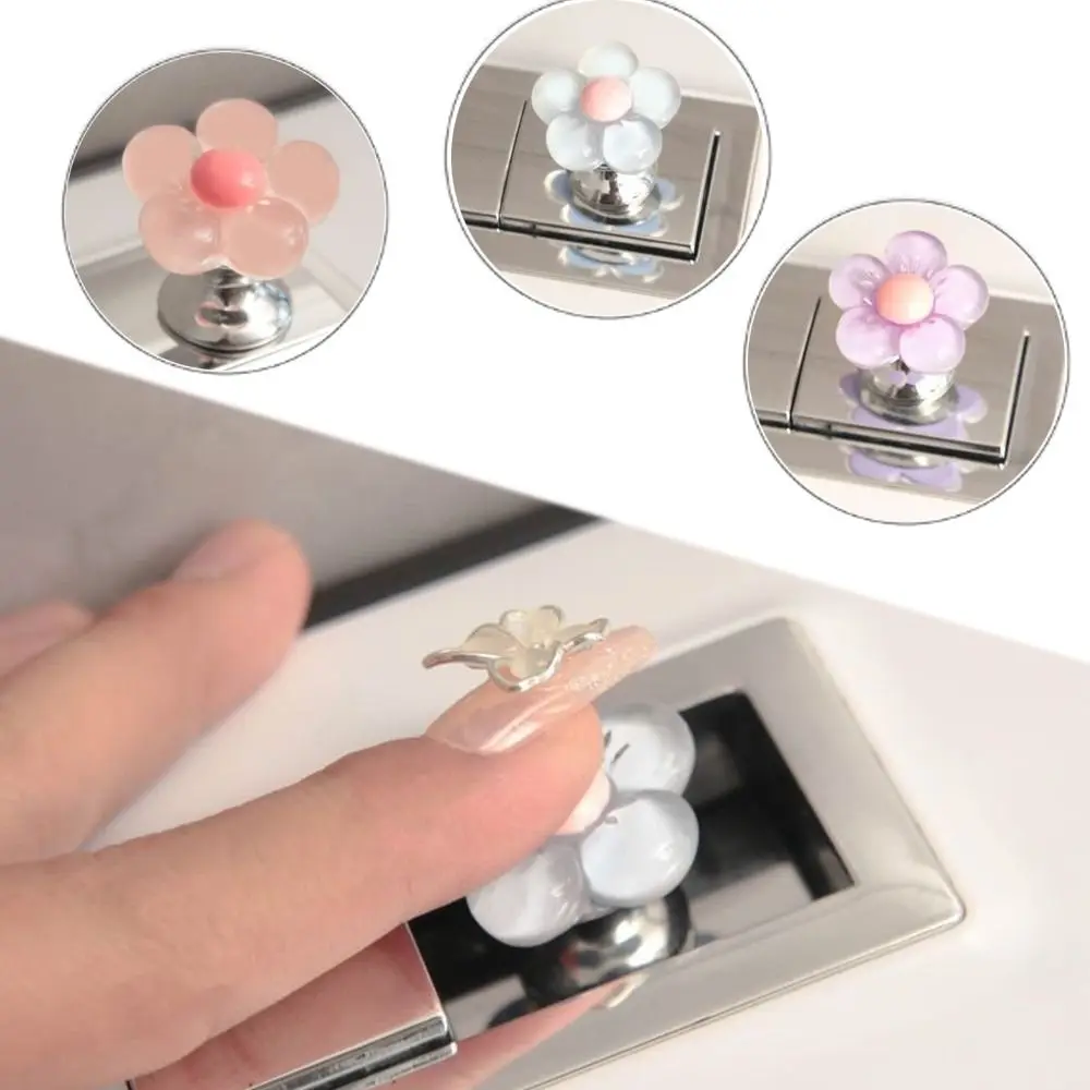 Resin Flower Shaped Toilet Tank Button New Labor-saving Drawer Handle Toilet Flush Button Universal Toilet Lid Lifter Toilet