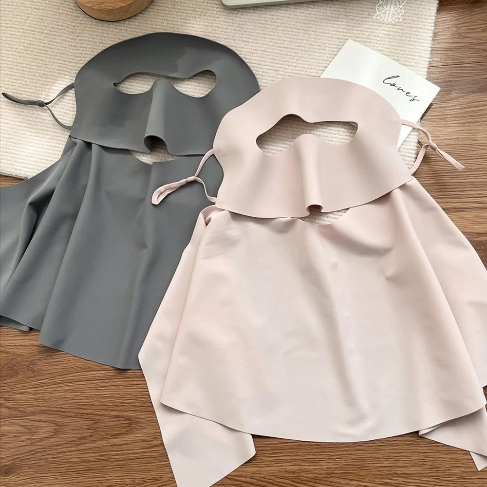 

Fashion Breathable Full-Face Sunscreen Veil UPF 50+ Anti UV Ice Silk Face Cover Outdoor Summer Neck Wrap Cover Unisex