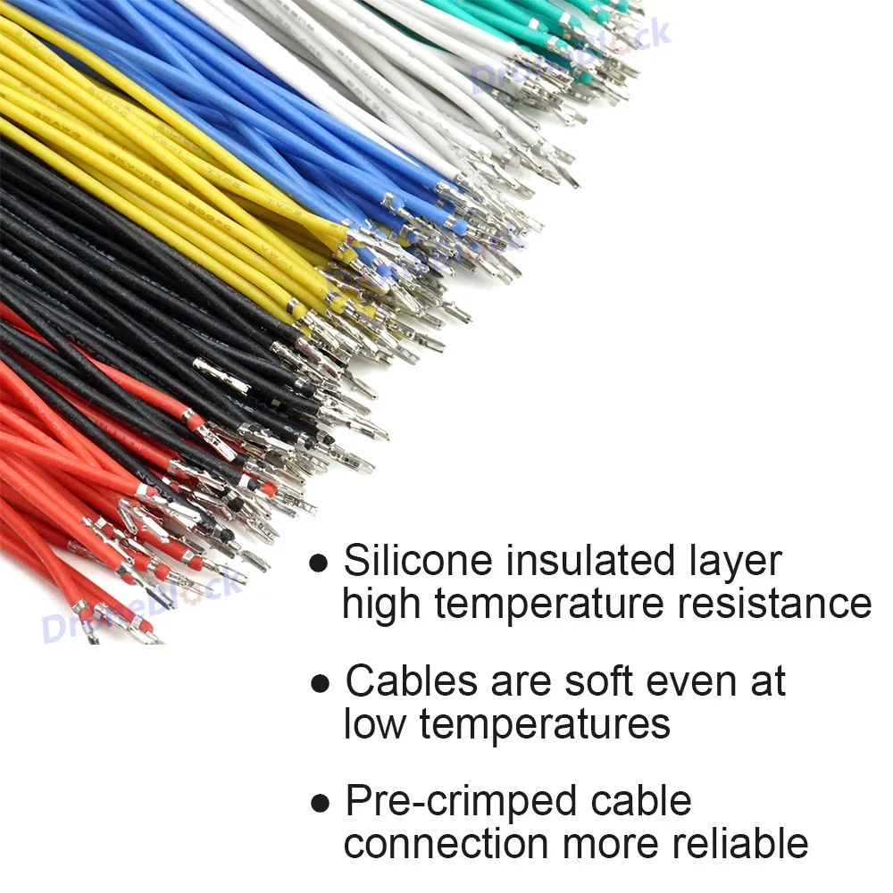 JST GH Connectors and Pre-Crimped Silicone Cables Compatible with JST GH 1.25mm for Pixhawk 6C 6X Pixhawk 4 15cm Wires