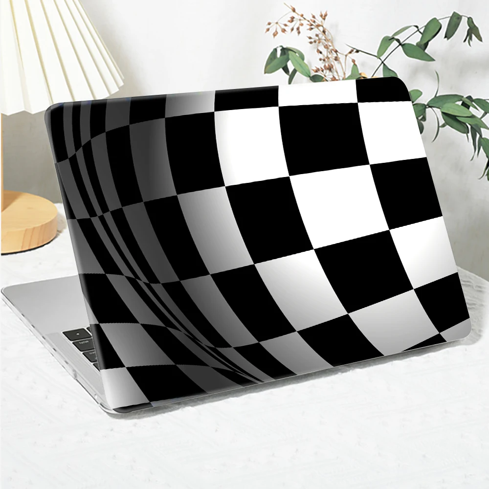 

Grid pattern flat printing shell for macbook air 13 case 2025 m4 Cover for MacBook Pro M2 M3 M4 Max 14 16 16.2 2024 Air 15 Case