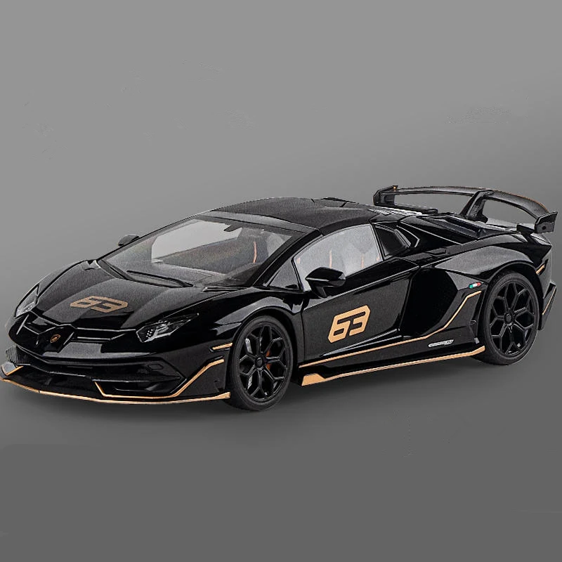 1/18 Aventadors SVJ 63 Alloy Racing Car Model Diecasts Metal Toy