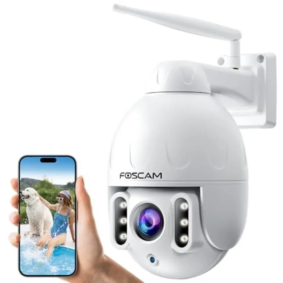 

SD4 2k 4MP Outdoor Security Camera, 5G/2.4GHz WiFi PTZ IP Surveillance Camera with 4X Optical Zoom, Smart AI Human Detection, 2