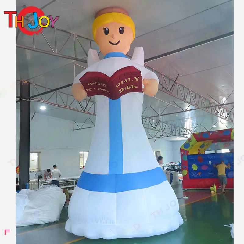 Free Air Shipping Christmas Decoration inflatable Angel balloon LED lighting Angel model with blower for event or festival