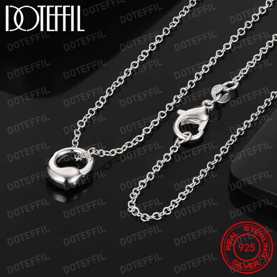925 Sterling Silver Water Droplets Pendant Necklace For Women Wedding Engagement Party Fashion Jewelry