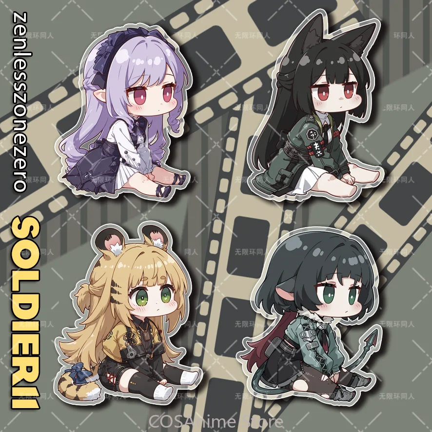 

Zenless Zone Zero Nicole Ellen Lycaon Corin Cosplay Acrylic Keychain Pendant Cute Model itabag Decor Key chain Keyring Plate