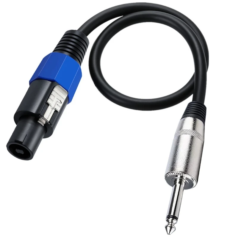 High Quality Speaker Cable Speakon to 1/4-inch (6.35mm) TS Cable for Bass Amplifiers and Cabinets Speaker System