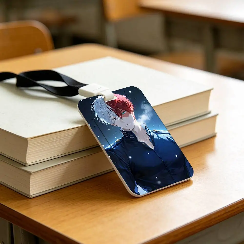 Todoroki Shoto ID Card Holder Badge Holders Lanyard Business Exhibit School Strap Neck Hang