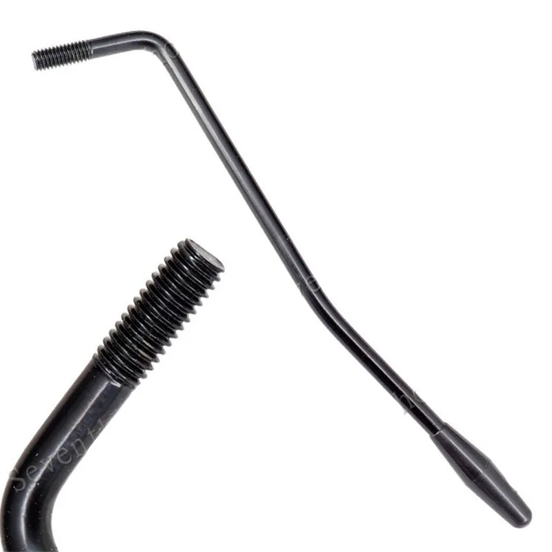 Ein aufschraubbare Tremolo-Arm-Whammy-Bar für E-Gitarren-Zubehör, Gewindedurchmesser 6 mm (M6), in den Farben Chrom, Schwarz und Gold erhältlich. – Detail 10