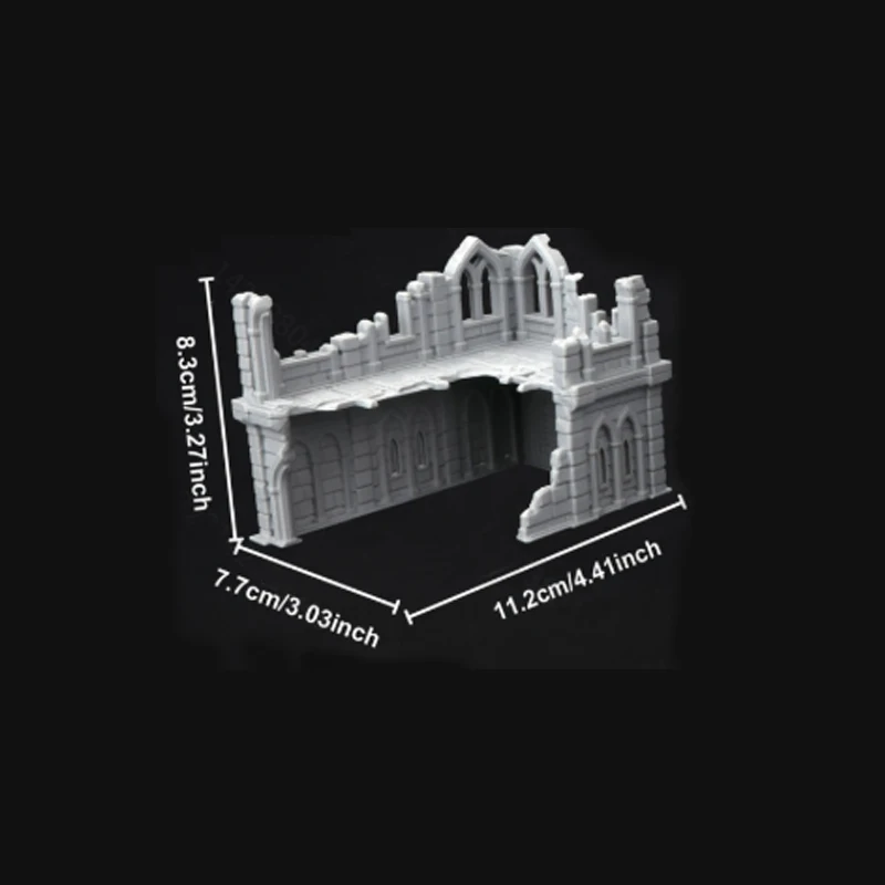 Modelo Diy de construcción de ruinas, paisaje de terreno para DND/martillo de guerra/juego de guerra, impreso en 3D, residencia de terreno de guerra, casa de cabaña enolen