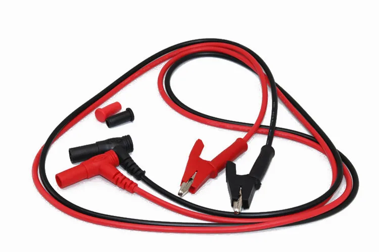 1Pair 20A 1000V Insulated Alligator Clip to Banana Plug Test Leads Triangle Clip Cable for Resistance Digital Multimeter Testing