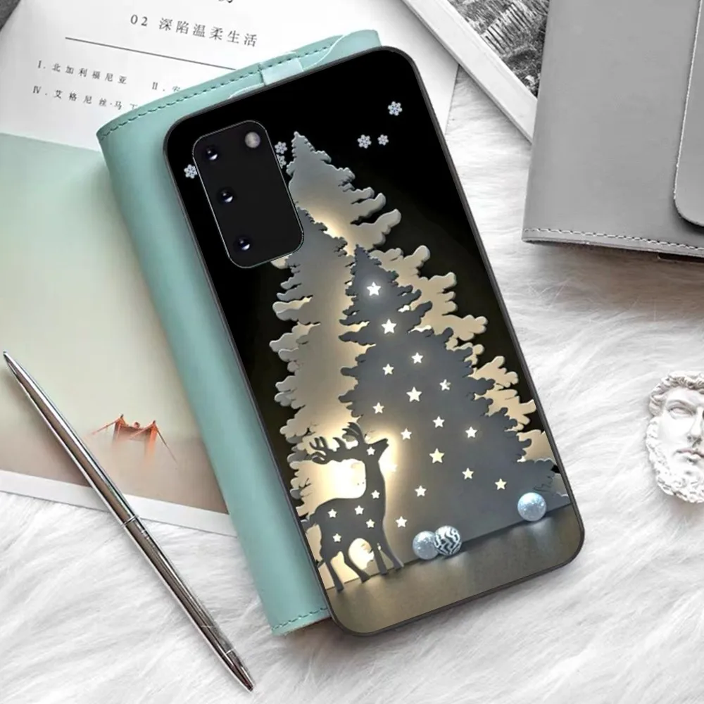 Merry Christmas Deer Tree Lights Phone Case For Samsung S 9 10 20 21 22 23 30 23 24 Plus Lite Ultra FE S10lite Fundas image 2