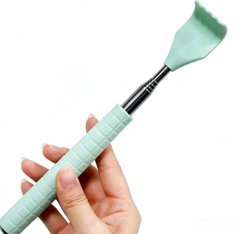 Telescopic Back Scratcher Portable Stainless Steel Extendable Acupoint Massager for Adults Home Travel Outdoor