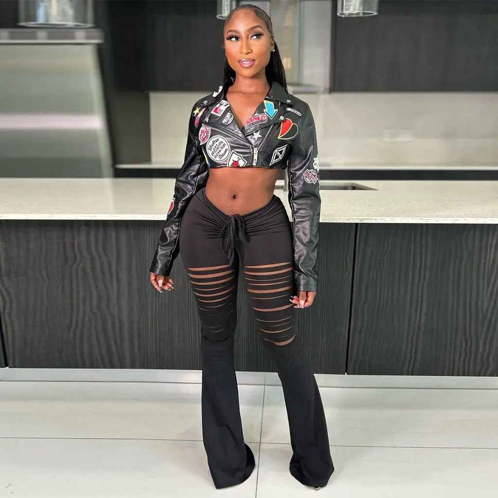 

Y2665 Уличный стиль, короткая кожаная куртка в байкерском стиле, женское пальто с вышивкой для девочек, европейская и американская мода